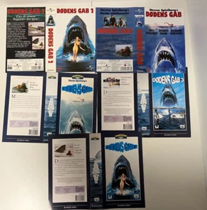 Lot de 5 pièces - mâchoires danoises 1+2+3 coques VHS - souvenirs Steven Spielberg - Photo 1/7
