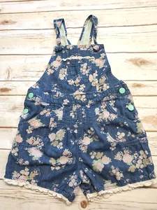 MATILDA JANE Denim Overalls Girls 10 Shortalls Floral Lace Adventure Begins - Picture 1 of 8