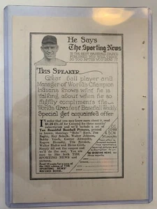 Original 1921 1917-20 Felix Mendelsohn Pictures Order Form TRIS SPEAKER photo - Picture 1 of 2