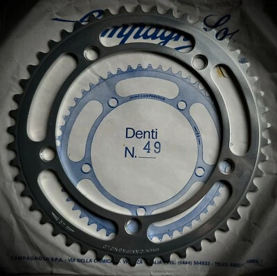 Редкое кольцо Campagnolo Campy NR Nuovo 45 или 49 144 мм передняя звездочка новое из старых запасов - Изображение 1 из 4