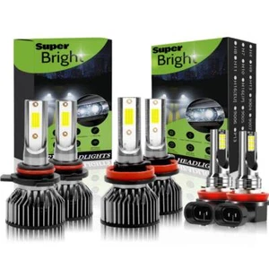 For Toyota Camry 2007-2014 LED Headlight High Low Beam + Fog Light Bulb with Fan - Picture 1 of 14