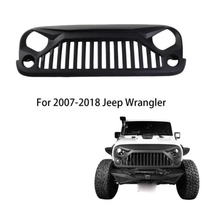 For 2007-2018 Jeep Wrangler JK New Angry Bird Matte Black Front Grill Grille Foto 1 de 4