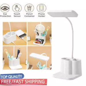 LED Desk Light Dimmable Touch Sensor Table Bedside Reading Lamp USB Rechargeable - Picture 1 of 12