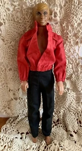 Vtg Mattel Ken Doll 60s Hong Kong In Restyled Red Jacket NKOB Jordan Pants - Picture 1 of 8