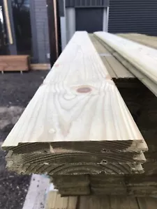 Green treated planed t&g cladding - Picture 1 of 1