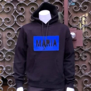 Men’s Maria By Fifty Black | Blue Hoodie NWT - Picture 1 of 2