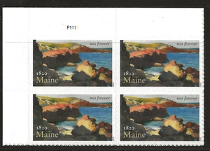 US Scott #5456, Plate Block #P1111 2020 Maine VF MNH Upper Left - Picture 1 of 1