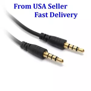 2er-Pack 1 Fuß 3,5 mm, 1/8" Stereo Stecker auf Stecker Audio vergoldetes Kabel US-Verkäufer * - Bild 1 von 1