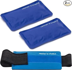 2 Soft Gel Ice Packs for Injuries Reusable with Extra Comfy Adjustable Cold Pack - Picture 1 of 6
