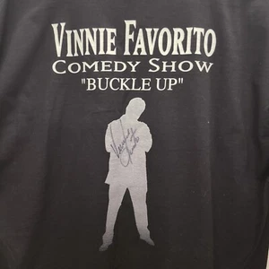 Vinnie Favorito Autographed Black T-Shirt Comedy Show Las Vegas adult XL 44-46  - Picture 1 of 7