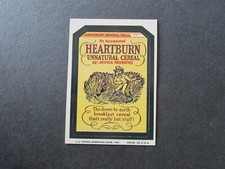 1974 Topps Wacky Packages 9th Series 9 Sticker Heartburn Cereal Listing #4