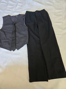 Boys Size 10 George Brand 3 Piece Outfit, Pants, Vest & Clip Tie - Picture 1 of 14