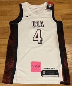 Men’s USA Basketball Stephen Curry Nike White 2024 Swingman Player Jersey S 40 - Picture 1 of 3