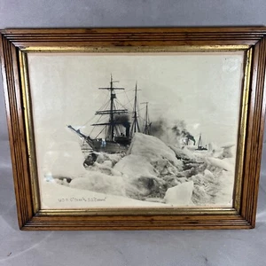 PHOTOGRAPH "USRC BEAR” And Corwin” LOMEN BROS #996 Wooden Framed - Picture 1 of 8