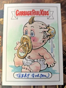 Topps 2024 Garbage Pail Kids 1/1 Sketch Card Terry Gordon Artist Autograph - Picture 1 of 2