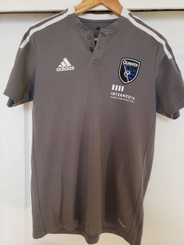 Adidas MLS San Jose Earthquakes Training Shirt Grey Men Size S Cover