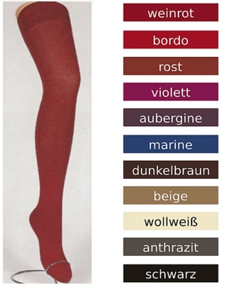 Warme Crönert Overknee Strümpfe Baumwolle lang Strick Überkniestrümpfe Overknees