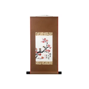 Korean Traditional Handwriting Wall Scroll Poster Mini 18" Gift UmeFlower Orchid - Picture 1 of 2