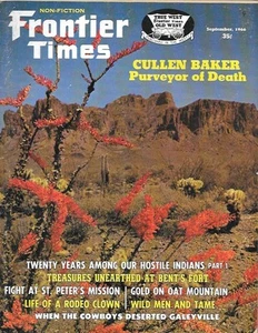 Frontier Times Sept.1966 Cullen Baker Hostile Indians Gold Rodeo Clown Mission - Bild 1 von 1