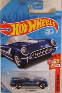HOT WHEELS #2018-192 'Then and Now' '55 Corvette US long card (NEW in BLISTER) - Picture 1 of 2