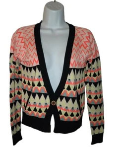 Women's Long Sleeve Thin Knit Sweater Numph Geometric XS Viscose - Picture 1 of 9