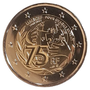 Sondermünzen Frankreich: 2 Euro Münze 2021 UNICEF zwei € Sondermünze - Bild 1 von 1