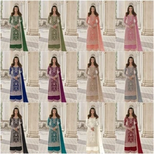 Vestido indio Bollywood Salwar diseñador Kameez Anarkali vestido listo para usar traje fiesta - Imagen 1 de 75