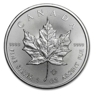 2015 Canadian $ 5 Dollars Maple Leaf 1 oz .9999 Silver Coin - Picture 1 of 2