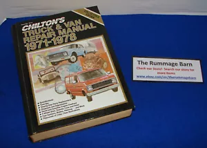 all models TRUCK & VAN 1971-1978 -- CHILTONS REPAIR MANUAL -- collectors edition - Picture 1 of 1