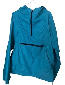 L.L. Bean Mens Teal Pullover Windbreaker Jacket XL Lightweight Nylon Hooded - Picture 1 of 11