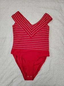 Newport News Damen Größe Medium weiß und rot Einteiler Badeanzug L9#25 - Bild 1 von 4