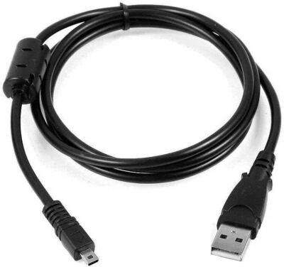 USB A to USB Mini B 8Pin Digital Camera Data Cable | Male to Male - Image 1 of 4