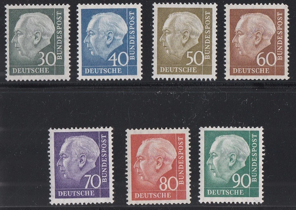 GERMANY 1956 - 1957 MNH PRESIDENT THRODOR HEUSS ISSUE - Image 1 of 1