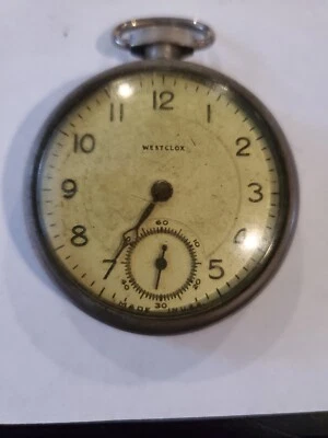 . Westclox key wind pocket watch, no key.  - Image 1 of 2