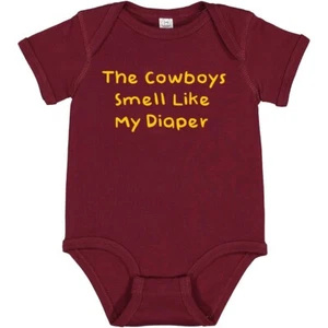Washington Commanders Fan The Cowboys Smell Like My Diaper Baby Bodysuit - Picture 1 of 2