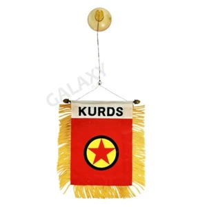 Bandera del Kurdistán Mini Bandera / Doble Cara Mini Kurdos Coche Ventana Bandera - Imagen 1 de 1