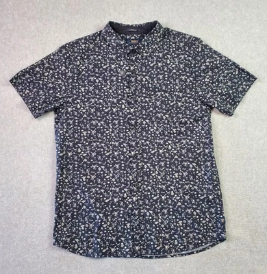 Roark Shirt Mens Medium Blue Floral Classic Fit Short Sleeve Button Up RW591 - Image 1 of 4