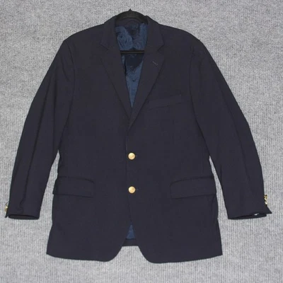 Vineyard Vines Performance Navy Wool Blend Blazer Jacket 44R Gold Buttons - Image 1 of 4