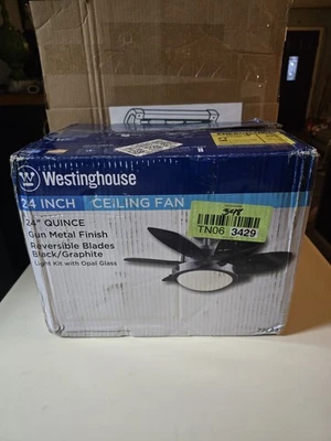 Ventilador de techo interior de metal Westinghouse 7224300 Quince pistola 24 pulgadas, luz Foto 1 de 4