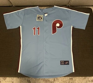 Majestic Authentic Phillies Jimmy Rollins Cooperstown Baseball Jersey Men’s XXL - Picture 1 of 6