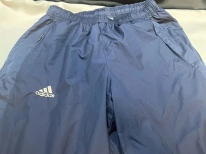 Vintage Y2K Adidas Herren Medium Climalite Jogginghose Laufen Navy Blau Trainingshose - Bild 1 von 5