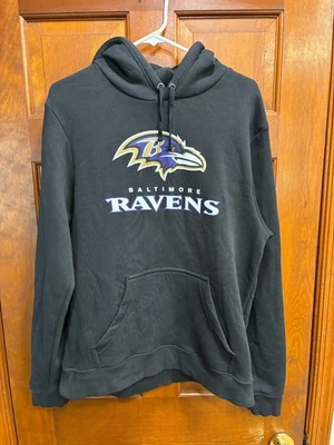 Baltimore Ravens Hoodie Mens Large Black NFL Apparel Sweatshirt - Image 1 of 4