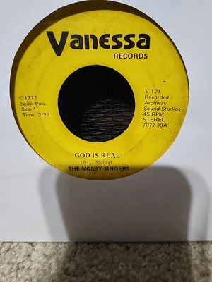 The Mosby Singers God Is Real/The Lord Is My Keeper Vinyl 45rpm Vanessa Records — 第 1/4 张图片