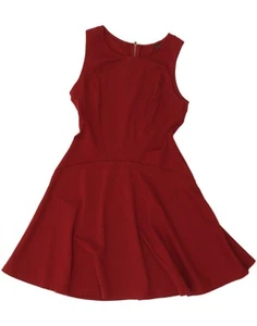 MOSSIMO Womens Sleeveless A-Line Dress UK 6 XS Burgundy Polyester CS11 - Picture 1 of 3