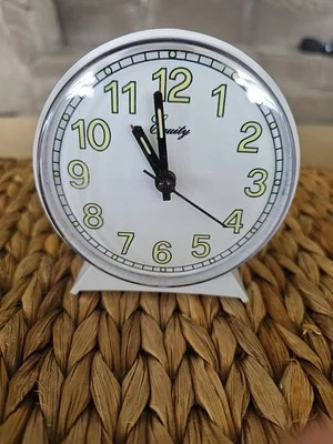 Equity by La Crosse Battery Powered Analog Quartz Alarm Clock -White - Image 1 of 4