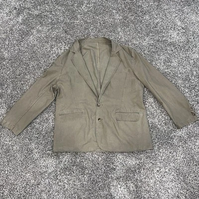 L.L. Bean Blazer Beige 100% Linen Field Safari Sport Coat Mens Size 44 - Image 1 of 4