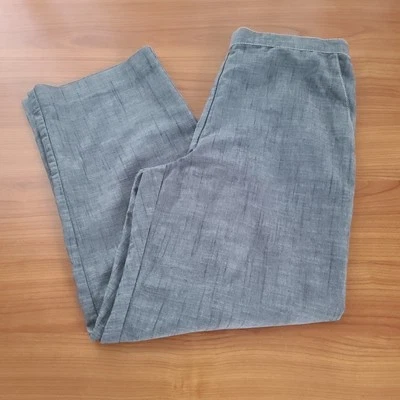 Alfred Dunner Woman Gray Size Pullon Elastic Straight Leg Pants Pockets Sz 8P - Image 1 of 4