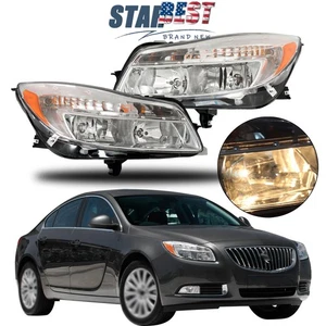 Headlight For Buick Regal 2011-2013 Halogen Headlamp Chrome Left+Right Side - Bild 1 von 12