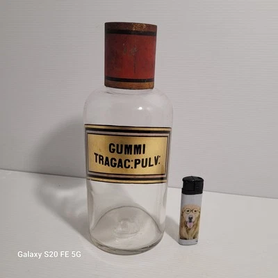 Flacon a Pharmacie Ancien en verre 19eme - Photo 1/4