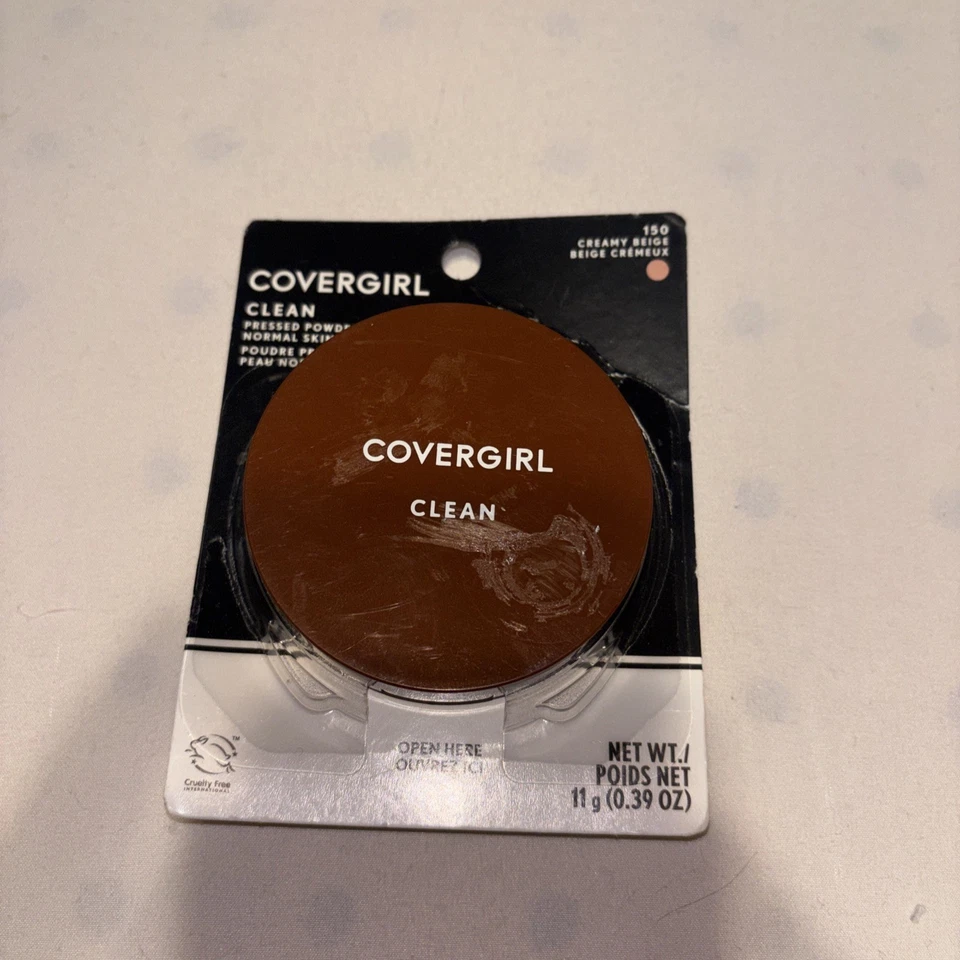 COVERGIRL 2-PACK Clean Pressed Powder 150 CREAMY BEIGE Original Talc - Image 1 of 1